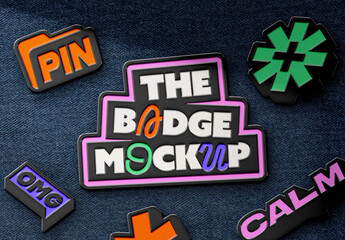 Pin Badge Mockup