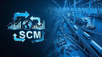 Logistics and supply chain management for the concept of transport and business. - Powered by Adobe