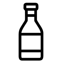 a bottle of milk (beer) in icon mode on a transparent background.