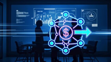 Financial technology and digital currency networking for the concept of business. - Powered by Adobe