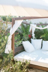 bed in the mediterranean garden