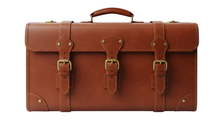 Sophisticated leather briefcase with classic design for business travel and professional style, an elegant vintage accessory