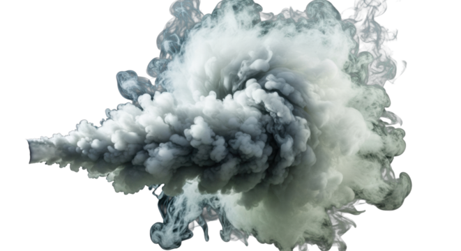 Dense, luminous white smoke and steam cloud, intensely swirling with clear textures and volumetric lighting against a deep pure black background, photorealistic concept of innovation