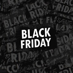 Black Friday Sale Event on Dark Textured Background