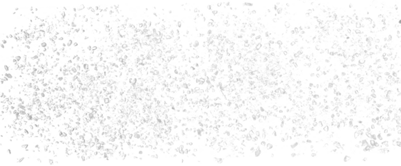 Macro crystals of sea salt flying, isolated on white background, clipping path