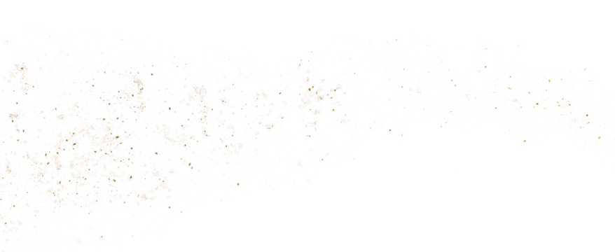 Ginger powder flying, isolated on white, clipping path, macro