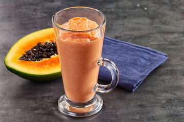 Sweet  juicy papaya smoothie detox