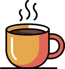 Steaming Hot Coffee Mug - Warm Beverage & Comfort