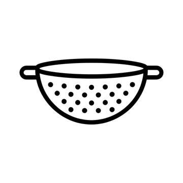 Strainer Icon on White Background Vector Art Illustration on white background.