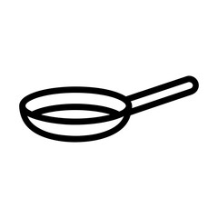 Frying pan Icon on White Background Vector Art Illustration on white background.