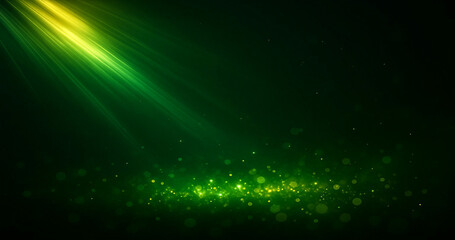 Obraz premium Green particle light