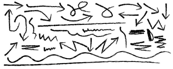 Abstract Hand Drawn Arrows and Lines Texture Background