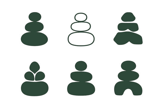 Nature Inspired Logo Set. Graphic design trends nature inspired design example. Icon set. Set Logo of Graphic design trends nature inspired design example: