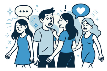 Geometric Meme Recreation. Classic Meme Reference. A group photo recreating a popular internet meme with