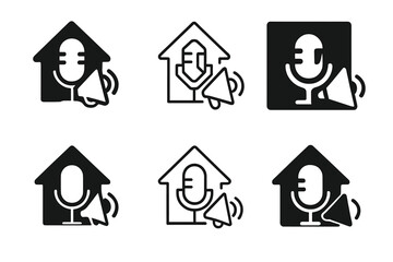 Brand Logo Variations. Building a brand through digital content and advertising. Icon set. Set Logo of Building a brand through digital content and