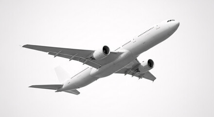 Obraz premium Airplane taking off isolated on white background