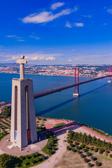 Aerial View Cristo Rei Monument