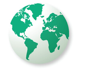 world map on white background