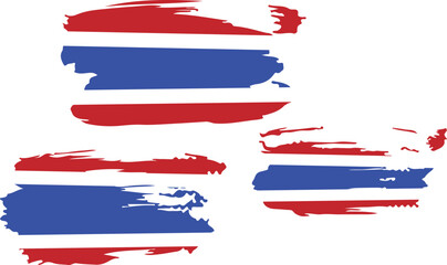 Collection of thailand flag designs and elements for patriotic and cultural projects