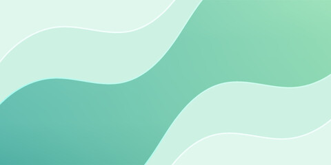 Soft Green Gradient Wave Background. Modern creative trendy design in vector illustration