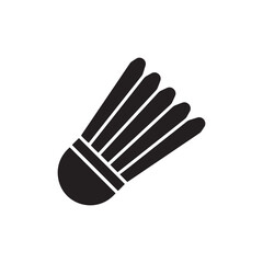 Badminton shuttlecock side view silhouette vector illustration