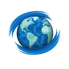 World isolated on transparent background