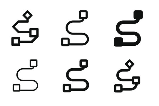 Task Breakdown Icons. Breaking large projects into smaller, manageable tasks. Icon set. Set Logo of Breaking large projects into smaller, manageable tasks: