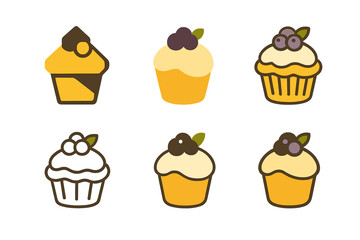 Village Festival Logos. A rural village festival with homemade jams and baked goods for sale. Set Logo of A rural village festival with homemade jams and baked