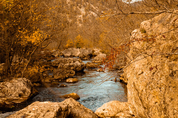 river in the cave