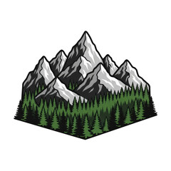 Forest isolated on transparent background