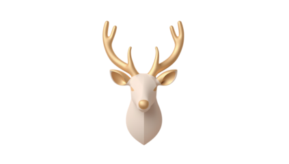 3D Reindeer Icon — Cute Festive UI/UX Design Asset