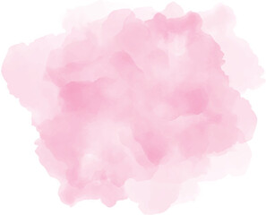 Fototapeta premium Watercolor splash of pink hue, creating a soft and delicate artistic effect with its translucent texture and gentle color gradient