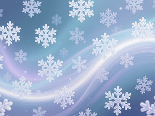 Snowflakes swirling in the air with a glowing winter aura, abstract art, ethereal light