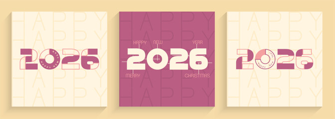 Happy New Year 2026 Celebration poster, banner, background, New Year 2026 greeting cards, collection of 2026 Happy New Year, new year 2026 design template.