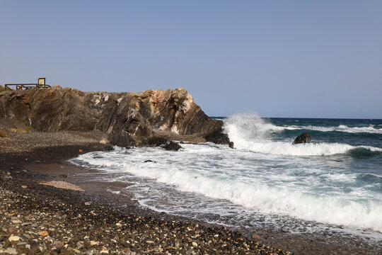 The Coast of Villaricos with cliffs and rocky coves