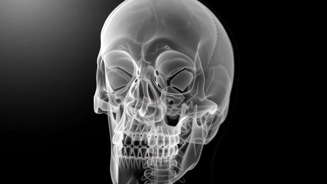 X-Ray Skull Examination - A Detailed Medical Visualization.