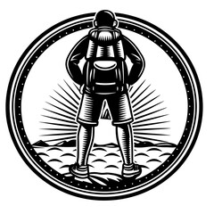 vector illustration of a soldier with sword