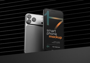 Dark Smartphone Mockup for App UI Designs