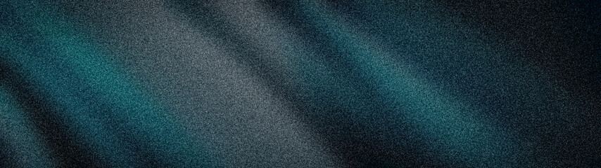 Sleek, moody abstract grainy texture background. Dramatic gradient of dark teal, charcoal gray, and black with subtle glowing light. Premium 4K banner template or wallpaper