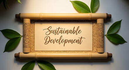 Promote eco-friendly growth with sustainable development visuals.