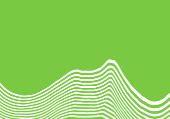 Abstract visualization of a sound wave or seismic activity in a refreshing green and white palette. Eps 10