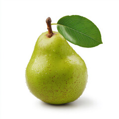 Fresh Pear on White Background, AI generated photo