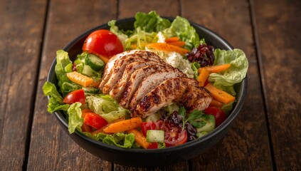 Fresh Garden Delight with Grilled Slices, a Symphony of Textures and Colors.