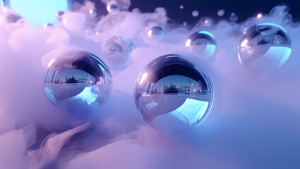 Floating Spheres with Reflections