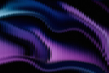 Obraz premium Abstract flowing purple and blue light waves on a dark backdrop