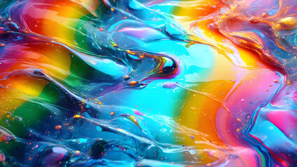 Vibrant Colorful Abstract Art