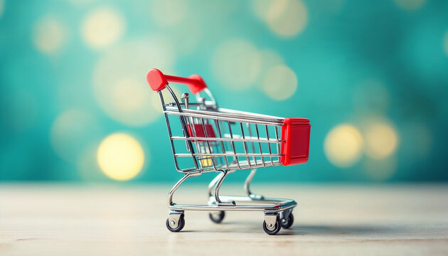 A miniature shopping cart 