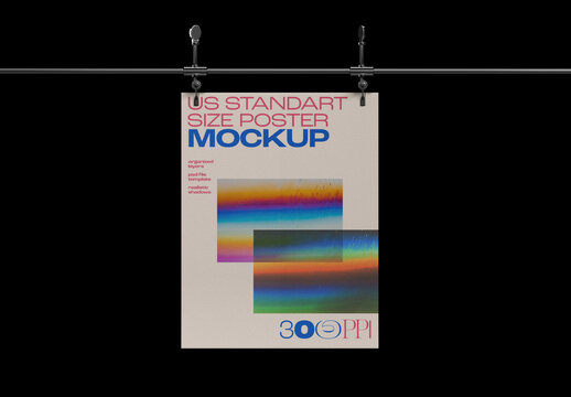 Vertical Poster Mockup for Advertising and Marketing Campaigns
