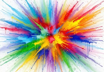 Kaleidoscope of colors bursting forth in a vibrant explosion of artistic expression and joyful celebration