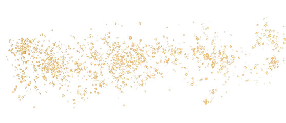 crystallized brown sugar flying, isolated on white, clipping path, macro